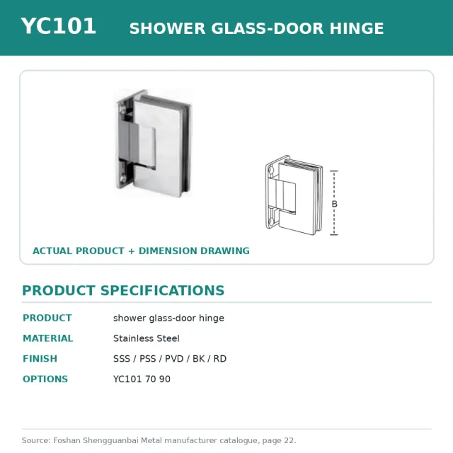 Shengguanbai shower glass-door hinge YC101