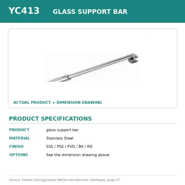 Shengguanbai glass support bar YC413