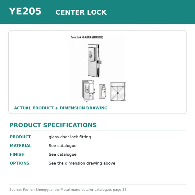 Shengguanbai Center Lock YE205