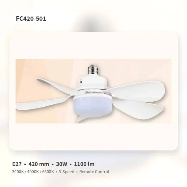 FC420-501 Ventilador con luz E27 420mm