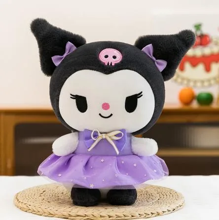 Kuromi com vestido de princesa · Pelúcia · 30 cm