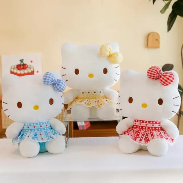 Strawberry-print Hello Kitty · Plush toy · 27 cm