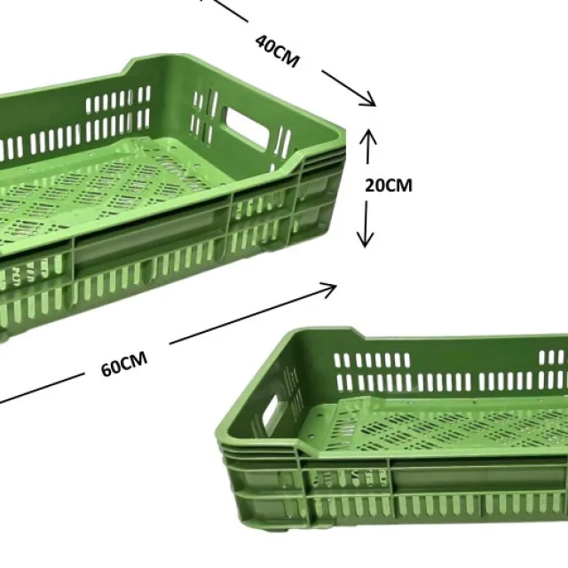 Cesta plástica 25 kg Verde