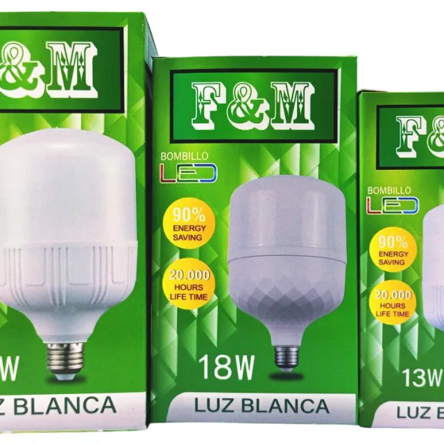 F&M Bombillo LED 13 W / caja verde