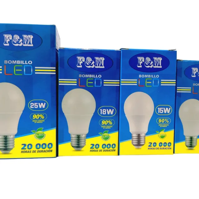 F&M Bombillo LED 12 W / caja azul